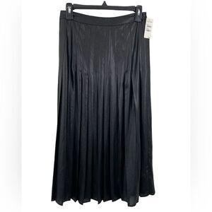 Trouvé Black Pleated Midi Skirt